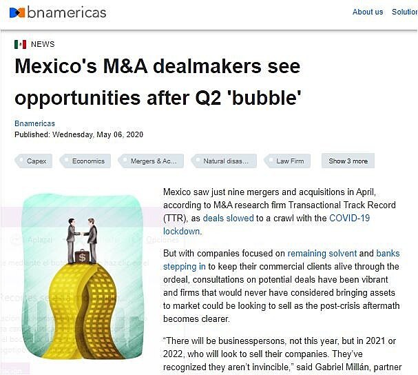 Mexico's M&A dealmakers see opportunities after Q2 'bubble'
